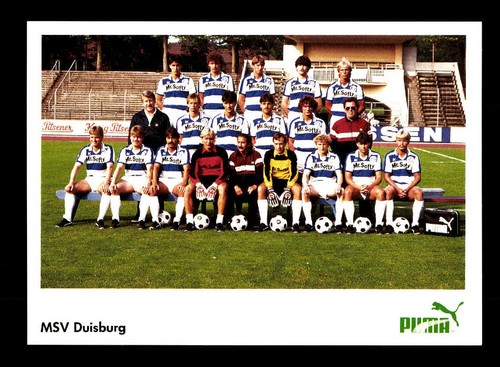 Original mannschaftskarte msv - mannschaftskarte,