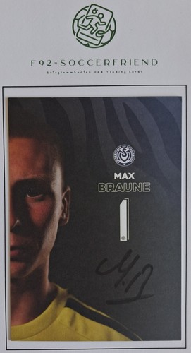 Max braune autogrammkarte - braune,