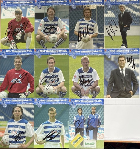 Msv duisburg 12x signiert - duisburg,