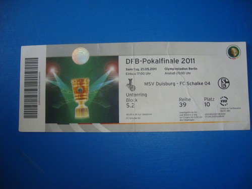 2011 ticket dfb pokalfinale - ticket, fc