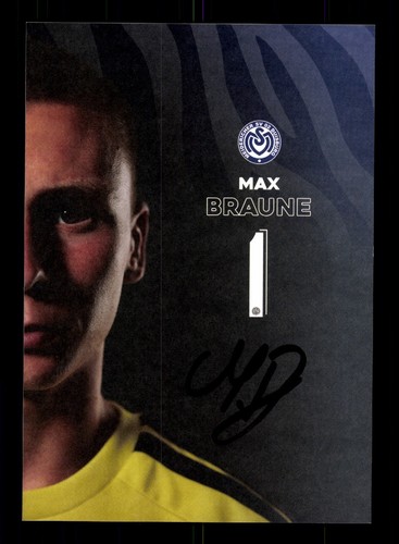 Max braune autogrammkarte msv - braune,