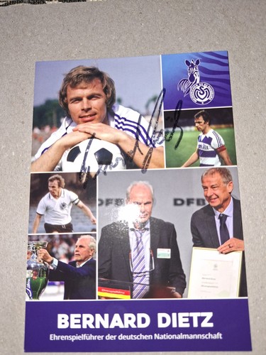 Autogrammkarte bernard dietz - bernard,