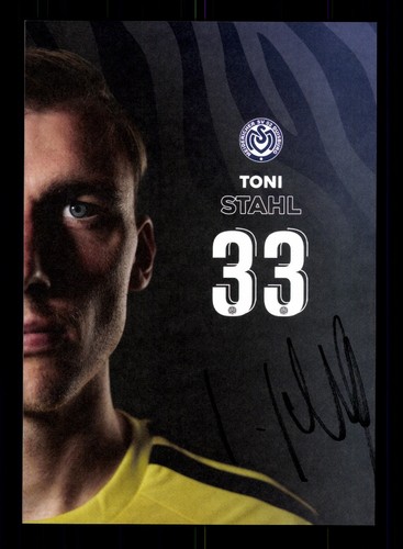 Toni stahl autogrammkarte msv - stahl,