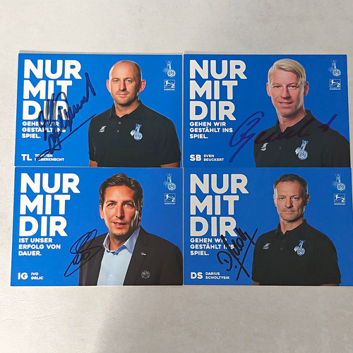 Msv duisburg autogrammkarte - 4x,
