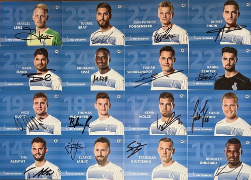 Msv duisburg 30x signiert - msv,