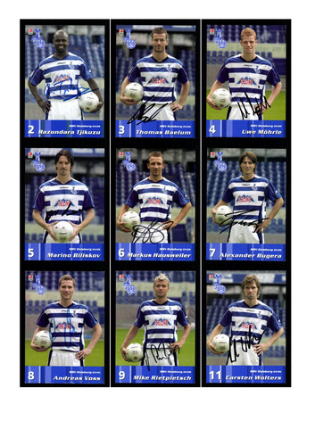 Autogrammkartensatz msv - autogrammkartensatz,