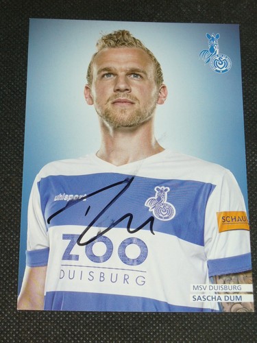 Sascha dum autogrammkarte msv - sascha, dum-