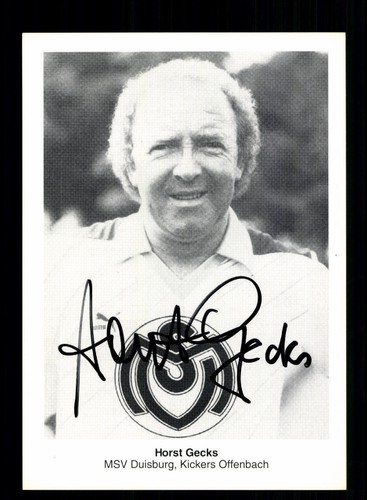 Horst gecks autogrammkarte msv - horst,